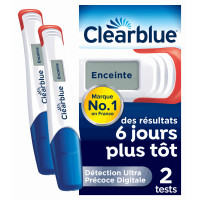 Clearblue Test Ultra Précoce 2 Tests - Détecte 6 Jours Plus Tôt