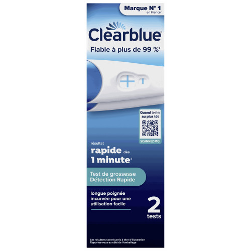 Clearblue PLUS Test Grossesse 2 Tests - Facile, Précis,
