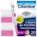 Clearblue Test Ovulation Digital 20 unités, Détection Fertilité