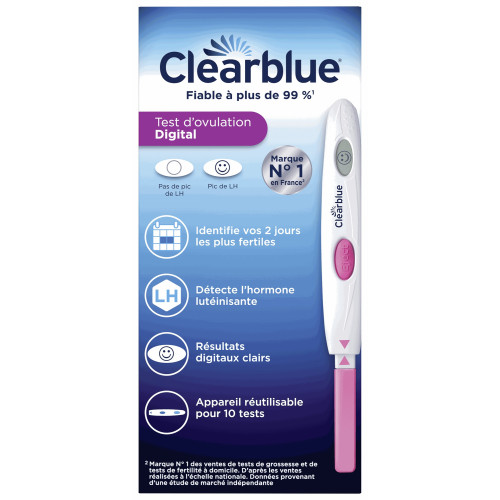 ClearBlue Test Ovulation 10 unités - Détection fiable à 99%