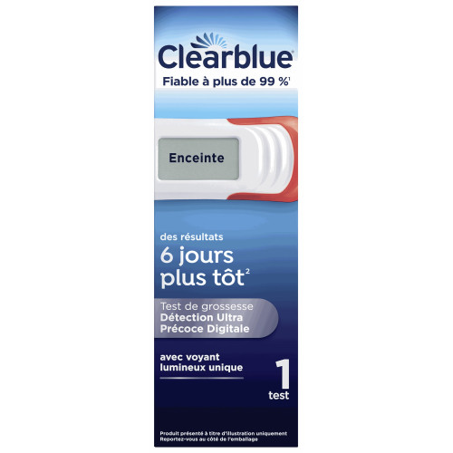 Clearblue Test Ultra Précoce Digital 1 Test - Détecte Grossesse
