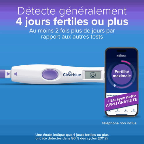 Clearblue Test Ovulation 10 unités - Résultats Digitaux