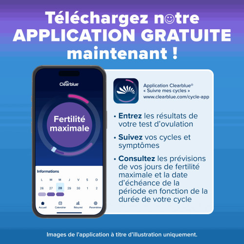 Clearblue Test Ovulation 10 unités - Résultats Digitaux