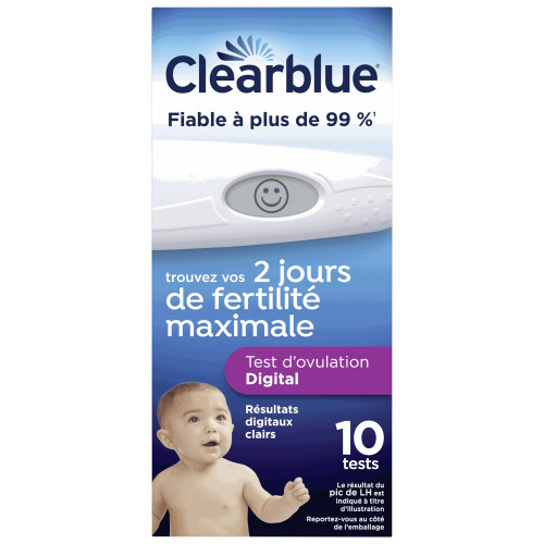 ClearBlue Test Ovulation 10 unités - Détection fiable à 99%