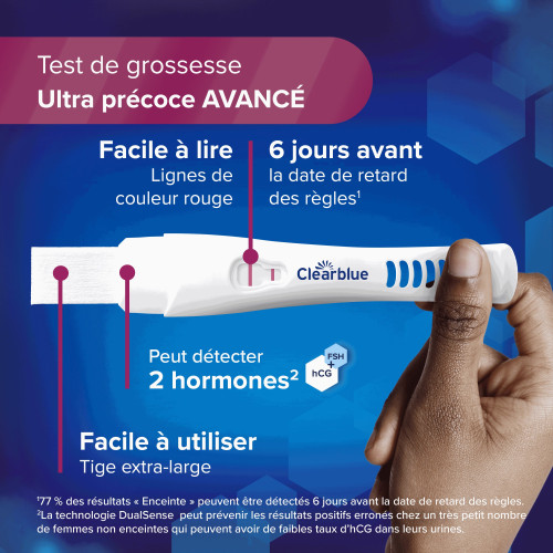 Clearblue Early Test Grossesse Ultra-Précoce 1 Test Fiable 99% Pharma360