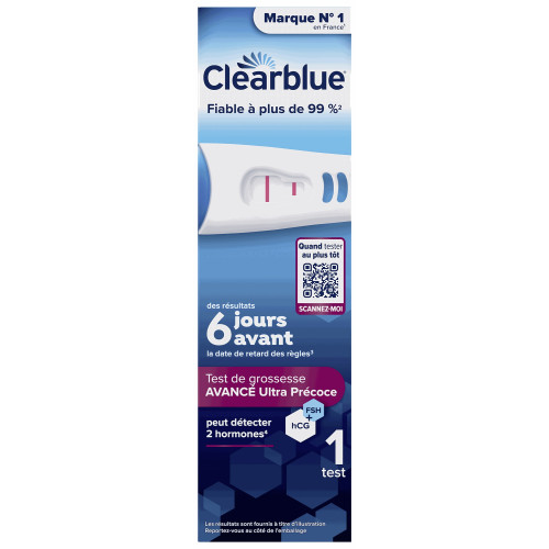 Clearblue Early Test Grossesse Ultra-Précoce 1 Test Fiable 99% Pharma360