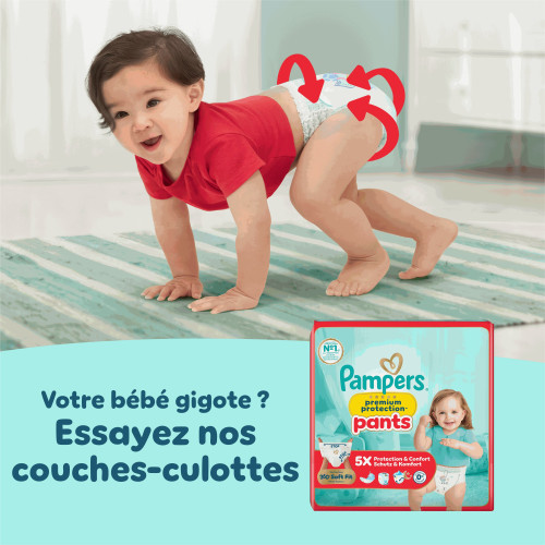 Pampers Maxi Pack T3 : 108 couches 6-10kg, protection ultra-absorbante