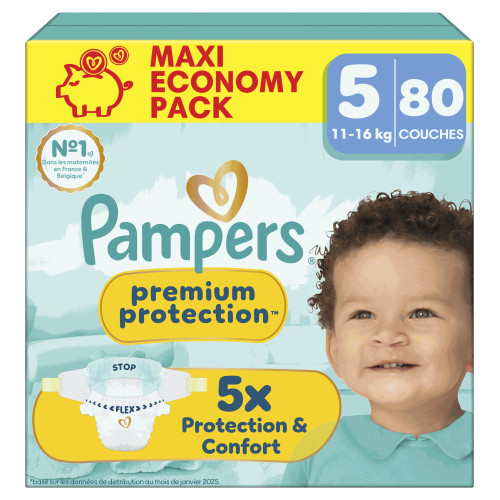 Pampers Maxi Pack T3 : 108 couches 6-10kg, protection ultra-absorbante