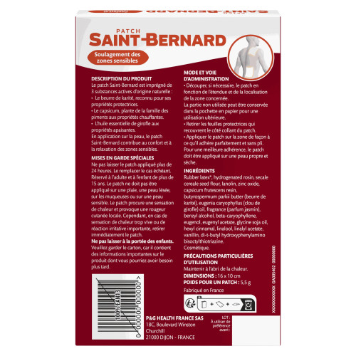 Procter & Gamble Saint Bernard Patchs 3 patchs Douleurs Musculaires
