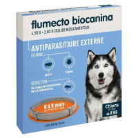 Collier Flumecto Biocanina : 6-8 mois contre puces et tiques