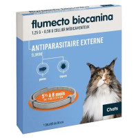 Collier Flumecto Biocanina : 8 mois contre tiques, 5,5 mois puces