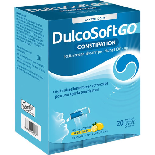 DulcoSoft Go : Laxatif doux en sticks pour constipation occasionnelle
