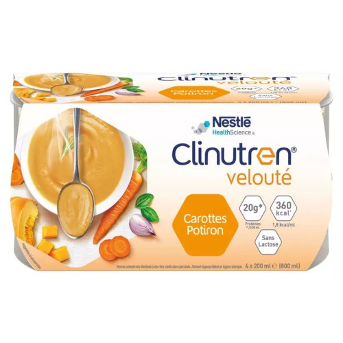Clinutren Velouté Carottes-Potiron : Soupe hypercalorique 360 kcal