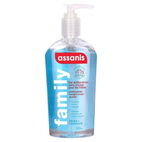 Gel mains Assanis - Antibactérien, hydratant, idéal famille - 250ml