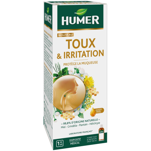 Sirop Toux Humer Miel : Soulagement Irritation Gorge - 100ml