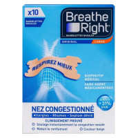 Breathe Right Large : soulagement congestion nasale en 31%