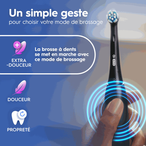 Oral-B iO2 Brosse à Dents Électrique Noire Technologie Avancée