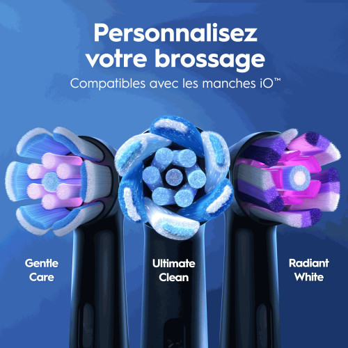 Oral-B iO2 Brosse à Dents Électrique Noire Technologie Avancée