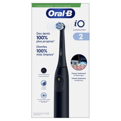 Oral-B iO2 Brosse à Dents Électrique Noire Technologie Avancée