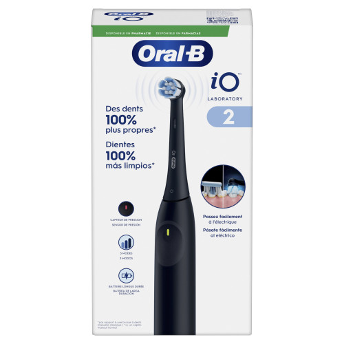 Oral-B iO2 Brosse à Dents Électrique Noire Technologie Avancée