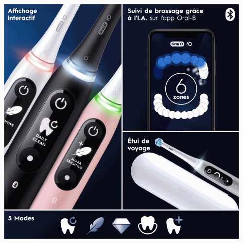 Oral-B iO6 Brosse à Dents Électrique Propreté et Soin Gencives