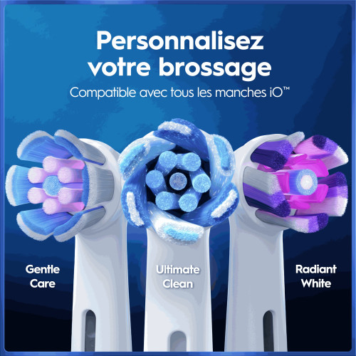 Oral B iO Brosse à dents électrique série 5 Blanche, soin optimal dents