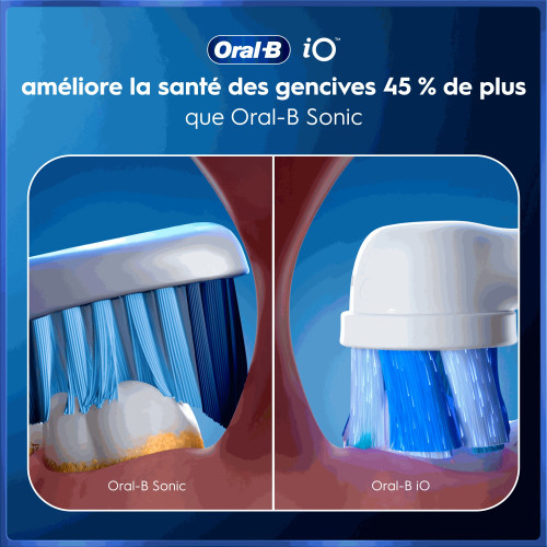 Oral B iO Brosse à dents électrique série 5 Blanche, soin optimal dents