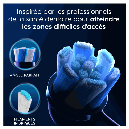 Oral B iO Brossettes 3 Noir Nettoyage Pro Plaque Dentaire Pharma360