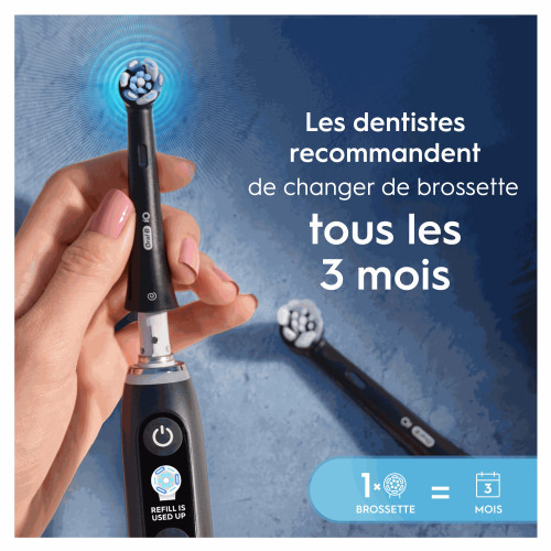 Oral B iO Brossettes 3 Noir Nettoyage Pro Plaque Dentaire Pharma360