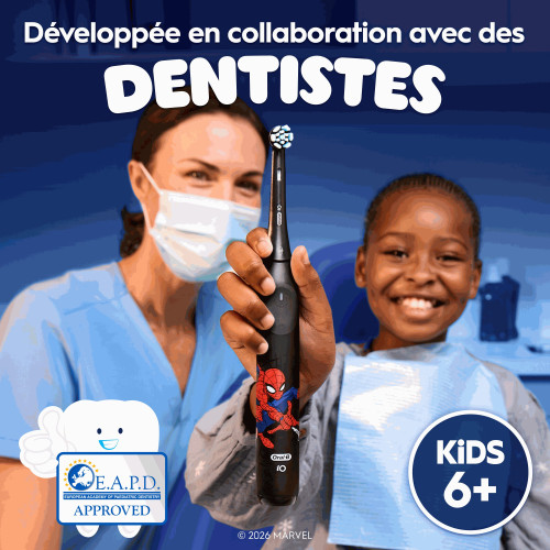 Oral-B iO Kids Brosse à Dents Spiderman Douceur et Efficacité Enfants
