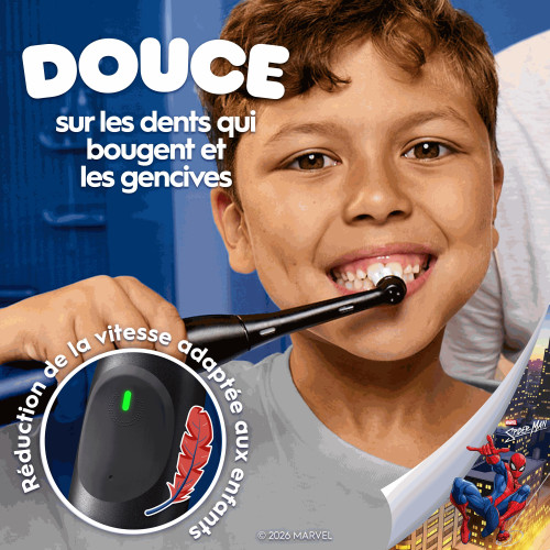 Oral-B iO Kids Brosse à Dents Spiderman Douceur et Efficacité Enfants