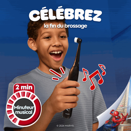 Oral-B iO Kids Brosse à Dents Spiderman Douceur et Efficacité Enfants