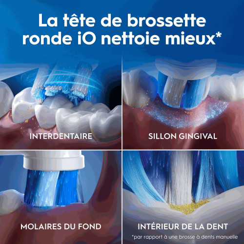 Oral-B IO3 Bleu Glace : 400% plus efficace qu'une brosse manuelle