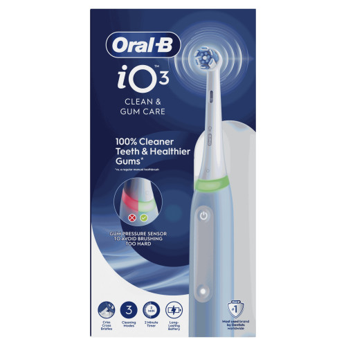 Oral-B IO3 Bleu Glace : 400% plus efficace qu'une brosse manuelle