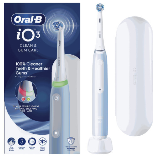 Oral-B IO3 Bleu Glace : 400% plus efficace qu'une brosse manuelle