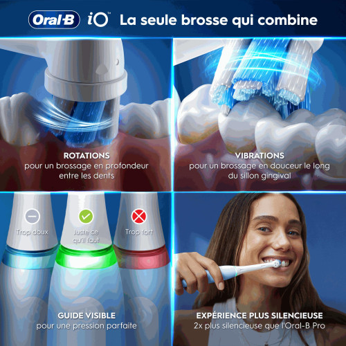 Oral-B IO3 Bleu Glace : 400% plus efficace qu'une brosse manuelle