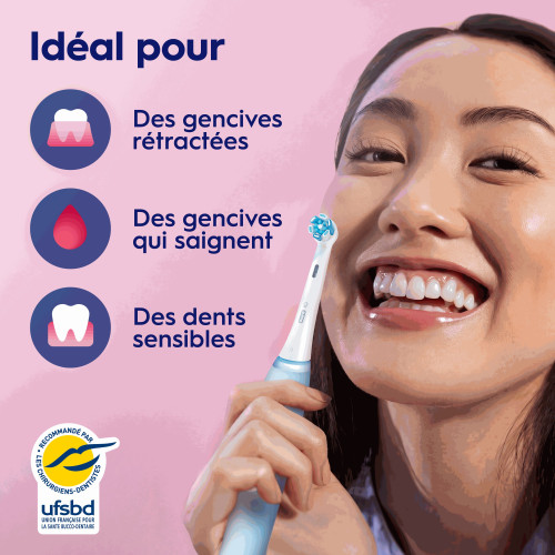 Oral-B IO3 Bleu Glace : 400% plus efficace qu'une brosse manuelle