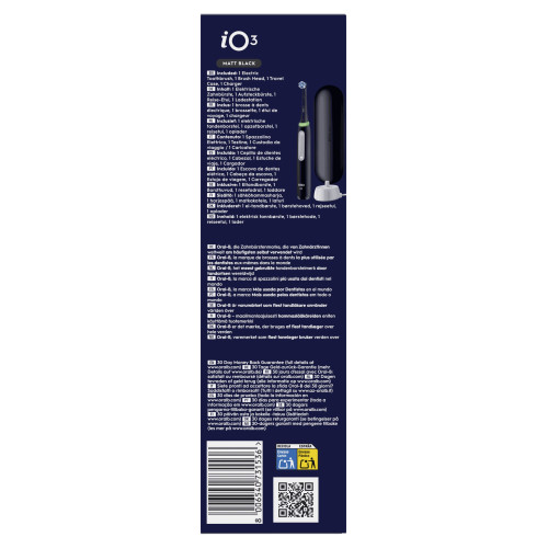 ORAL-B iO3 Noir : Technologie iO, 100% plaque en plus vs manuelle