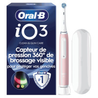 ORAL-B IO3 Rose : Brossage pro à la maison, 3 modes, Gum Guard