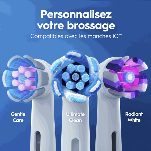 ORAL-B IO3 Rose : Brossage pro à la maison, 3 modes, Gum Guard