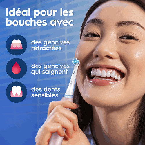 ORAL-B IO3 Rose : Brossage pro à la maison, 3 modes, Gum Guard