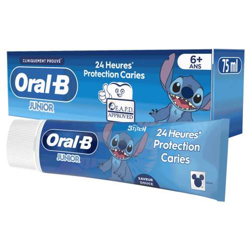 Oral B Junior Dentifrice 6+ Stitch 75ml Protection Anti-Caries 24h