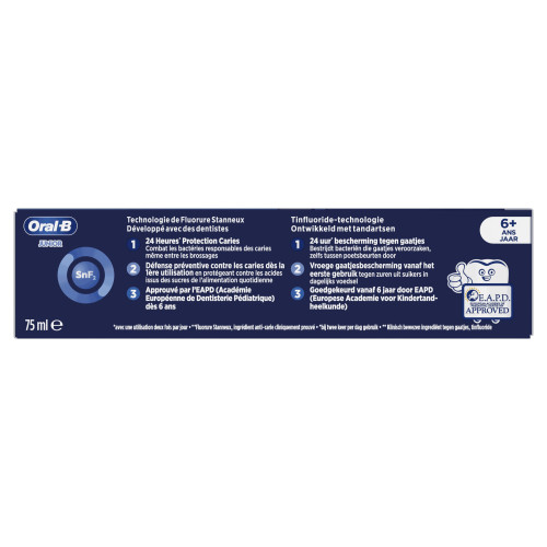 Oral B Junior Dentifrice 6+ Stitch 75ml Protection Anti-Caries 24h
