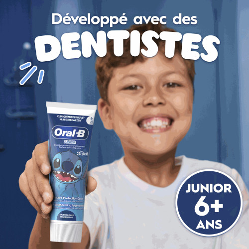 Oral B Junior Dentifrice 6+ Stitch 75ml Protection Anti-Caries 24h