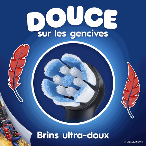 Oral-B Brossettes Spider-Man Lot de 3 Nettoyage Doux Enfant Pharma360