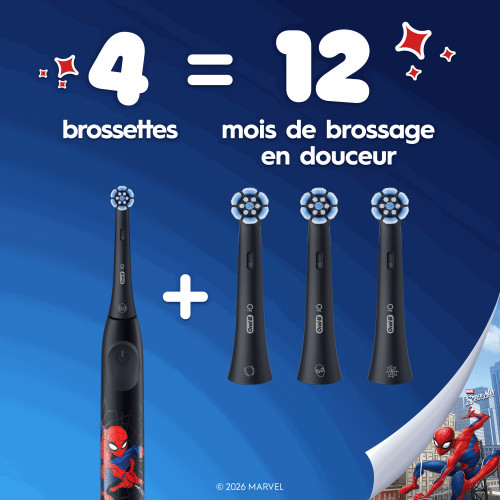 Oral-B Brossettes Spider-Man Lot de 3 Nettoyage Doux Enfant Pharma360