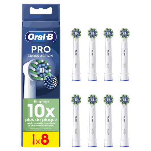 Pack de 8 Brossettes Dentaire Cross Action X-filaments