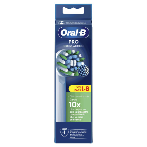 Pack de 8 Brossettes Dentaire Cross Action X-filaments