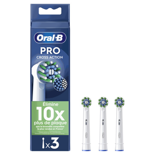 Pro Brossettes de Rechange Cross Action Lot de 3 brossettes