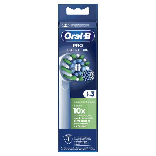 Pro Brossettes de Rechange Cross Action Lot de 3 brossettes